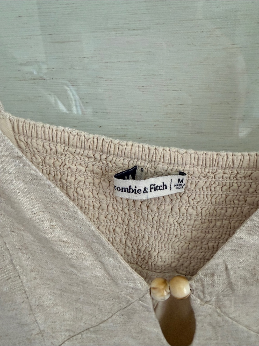 Abercrombie & Fitch Neutral Beige Spaghetti Strap Camisole - Picture 2 of 2